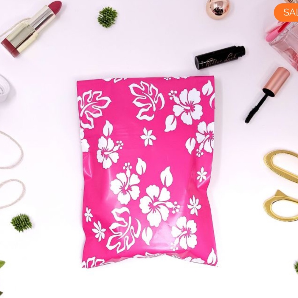 🌺25 Pink Aloha small Poly Mailers - 6 x 9 inch